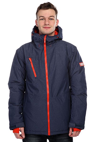 Куртка DC Blitz Dress Blue Куртка DC Blitz Dress BlueКуртки и Парки<br>Технические характеристики: Мембрана Exotec: водонепроницаемость/испарение – 20,000 мм/20,000 гр. Утепление Thinsulate Lite Loft – 120 гр по всей поверхности. Внутренняя подкладка из тафты. Вентиляционные отверстия подмышками. Снегозащитная съемная «юбка». Фиксированный капюшон с утяжкой. Двойная застежка – молния. Потайная утяжка подола. Медиа-карман для плеера. Внутренний сетчатый карман. Боковые прорезные карманы на молниях. Фасон: стандартный (regular fit).<br><br>Размер EU: S<br>Размер EU: L<br>Цвет: синий<br>Тип: Куртка утепленная<br>Возраст: Взрослый<br>Пол: Мужской