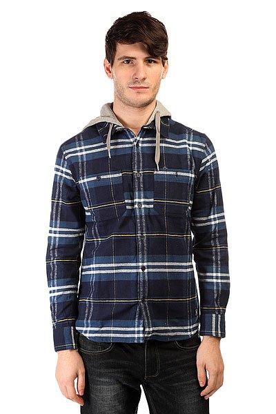 Рубашка в клетку DC Hood Up Blue Iris от BOARDRIDERS Рубашка в клетку DC Hood Up Blue Iris от BOARDRIDERS
