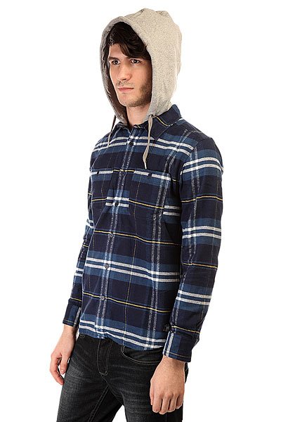 Рубашка в клетку DC Hood Up Blue Iris от BOARDRIDERS Рубашка в клетку DC Hood Up Blue Iris от BOARDRIDERS
