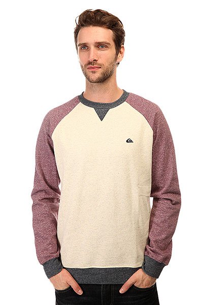 Толстовка свитшот Quiksilver Rioneg Ro Crew Otlr Plum Wine Heather Толстовка свитшот Quiksilver Rioneg Ro Crew Otlr Plum Wine HeatherТолстовки и Джемперы<br>Стильная мужская толстовка с контрастными деталями и фирменным логотипом Quiksilver на груди.Технические характеристики: Классический круглый вырез на воротнике с V - образной деталью.Контрастные рукава реглан.Эластичный воротник, манжеты и подол.Вышитый логотип на груди.<br><br>Размер EU: S<br>Размер EU: XL<br>Цвет: бежевый,бордовый,синий<br>Тип: Толстовка свитшот<br>Возраст: Взрослый<br>Пол: Мужской