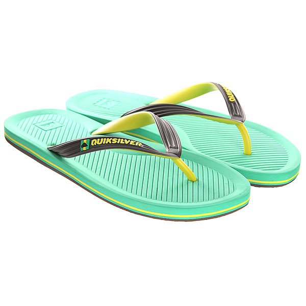 Вьетнамки Quiksilver Haleiwa Sndl Black/Green/Yellow Вьетнамки Quiksilver Haleiwa Sndl Black/Green/YellowСланцы<br>Вьетнамки Quiksilver Haleiwa составят вам отличную компанию на пляже и у бассейна.Характеристики:Мягкие удобные лямки.Прочная подошва из мягкого пористого каучука.<br><br>Размер EU: 39<br>Размер US: 6<br>Размер CM: 25<br>Размер EU: 41<br>Размер US: 8<br>Размер CM: 26.5<br>Размер EU: 42<br>Размер US: 9<br>Размер CM: 27<br>Размер EU: 44<br>Размер US: 11<br>Размер CM: 28.5<br>Размер EU: Quik man B: 12us 45eur 29.25cm<br>Размер EU: Quik man B: 13us 46eur 29.75cm<br>Размер EU: 40<br>Размер US: 7<br>Размер CM: 26<br>Размер EU: 43<br>Размер US: 10<br>Размер CM: 28<br>Цвет: черный,зеленый,желтый<br>Тип: Вьетнамки<br>Возраст: Взрослый<br>Пол: Мужской