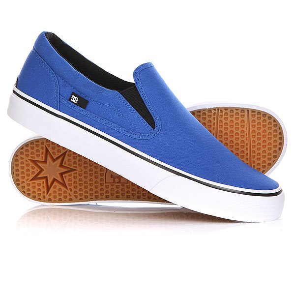 Слипоны DC Trase Slip-on TX Blue Слипоны DC Trase Slip-on TX BlueПовседневные кеды<br>Мужские слипоны из специального текстиля в лаконичном однотонном дизайне Trase от DC Shoes.Технические характеристики: Особый текстильный верх.Низкопрофильный дизайн.Парусиновая скрепляющая лента.Сеточный внутренник с трафаретным принтом с логотипом.Мягкий воротник.Вулканизированная конструкция.Износостойкая каучуковая подошва.Фирменный рисунок протектора подошвы DC Pill Pattern.Логотип со звездой на подошве.Логотип DCSHOECOUSA на пятке.<br><br>Размер EU: 37<br>Размер US: 5<br>Размер CM: 23<br>Размер EU: 37.5<br>Размер US: 5.5<br>Размер CM: 23.5<br>Размер EU: 38<br>Размер US: 6<br>Размер CM: 24<br>Размер EU: 38.5<br>Размер US: 6.5<br>Размер CM: 24.5<br>Размер EU: 39<br>Размер US: 7<br>Размер CM: 25<br>Размер EU: 40<br>Размер US: 7.5<br>Размер CM: 25.5<br>Размер EU: DC man A: 8us 40.5eur 25.75cm<br>Размер EU: 42<br>Размер US: 9<br>Размер CM: 26.5<br>Размер EU: 42.5<br>Размер US: 9.5<br>Размер CM: 27<br>Размер EU: 43<br>Размер US: 10<br>Размер CM: 27.5<br>Размер EU: 44<br>Размер US: 10.5<br>Размер CM: 28<br>Размер EU: 36<br>Размер US: 4<br>Размер CM: 22<br>Размер EU: DC man A: 11.5us 45eur 28.75cm<br>Размер EU: 36.5<br>Размер US: 4.5<br>Размер CM: 22.5<br>Размер EU: DC man A: 11us 44.5eur 28.25cm<br>Размер EU: DC man A: 12us 46eur 29.25cm<br>Размер EU: 41<br>Размер US: 8.5<br>Размер CM: 26<br>Цвет: синий<br>Тип: Слипоны<br>Возраст: Взрослый<br>Пол: Мужской