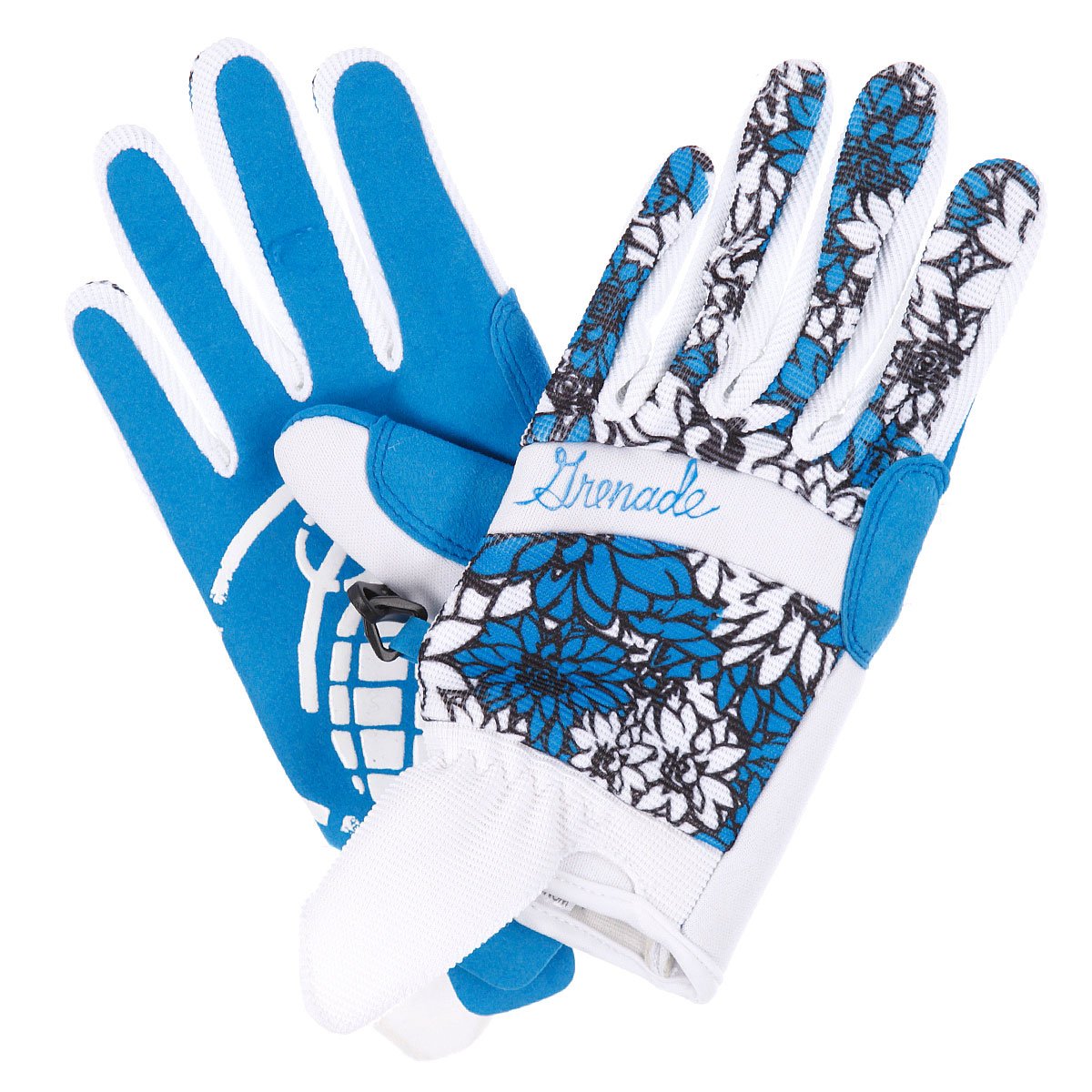 Купить перчатки сноубордические женские Grenade Flower White/Blue в ...