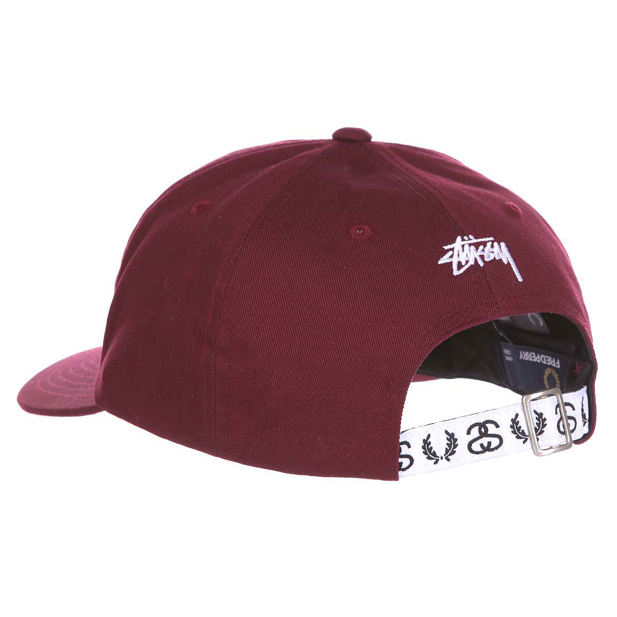 Fred Perry Stussy Cap Burgundy 