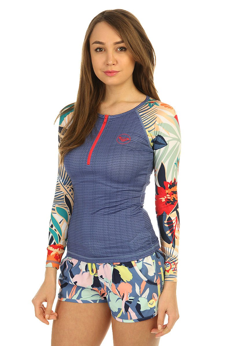 Купить гидрофутболку женскую Roxy Bliss Ls Chambray (ERJWR03038-PMK0) в ...
