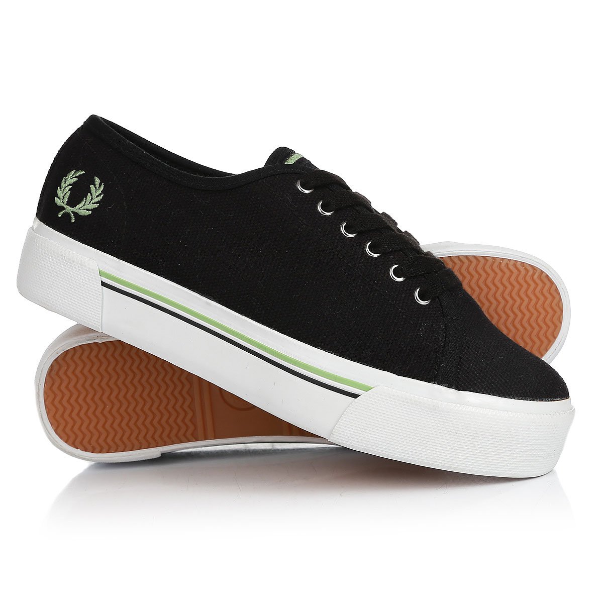 Купить кеды низкие женские Fred Perry Phoenix Flatform Heavy Canvas ...
