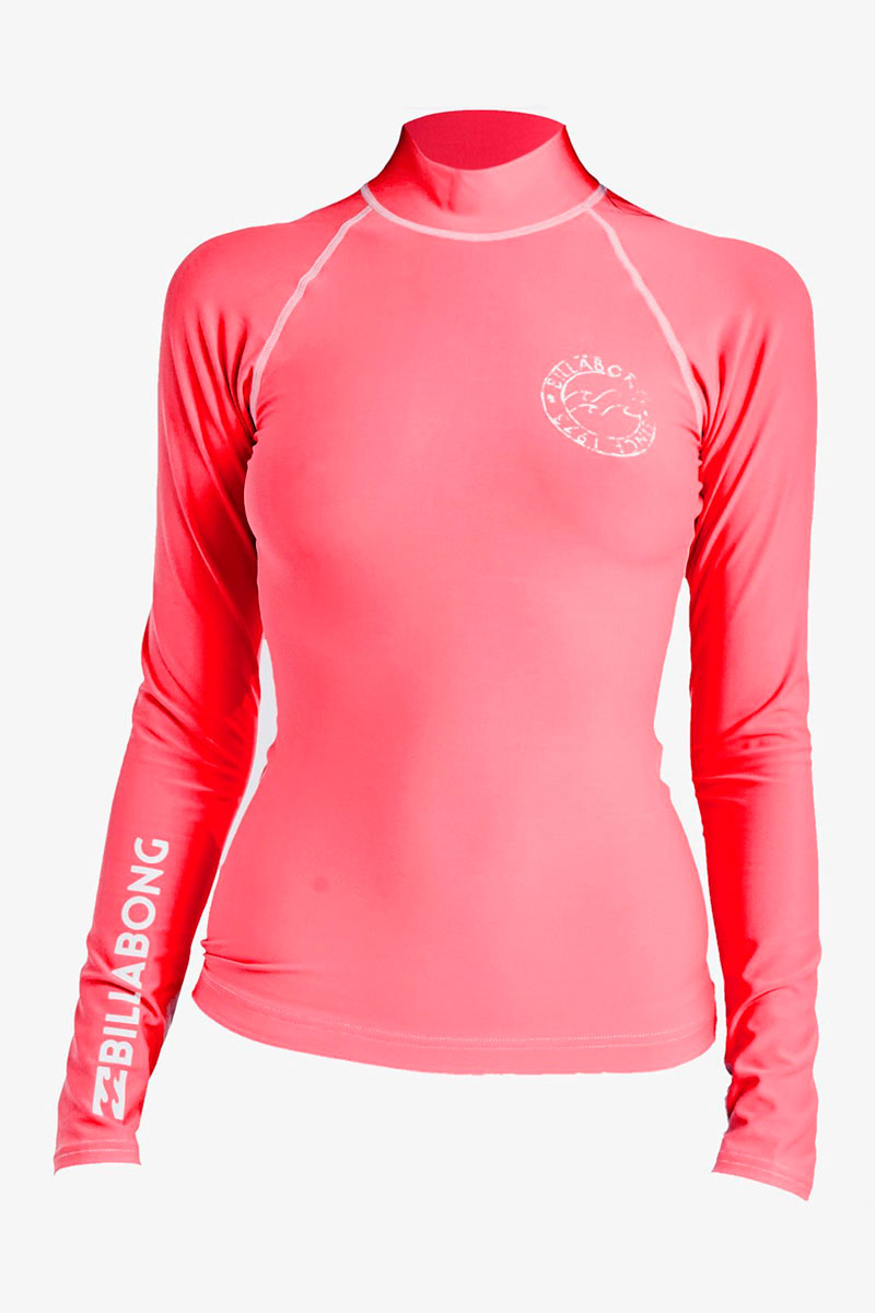 Купить гидрофутболку Billabong Logo In Ls Coral Pink розовый от ...