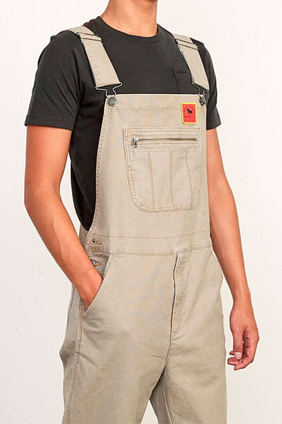 Комбинезон Rvca Smith Street Overall Dark Khaki RVCA Q1PTRC-RVF9, размер W28, цвет бежевый - фото 2