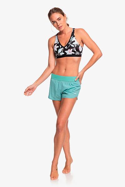 Женские спортивые шорты Sunny Tracks Roxy ERJNS03243, размер XS, цвет голубой - фото 4