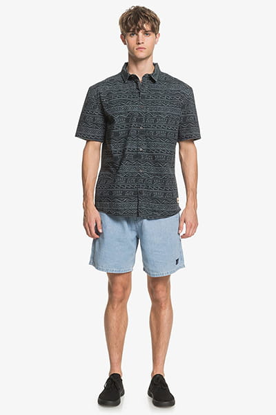 Мужская Рубашка С Коротким Рукавом Heritage QUIKSILVER EQYWT03962, размер M, цвет черный - фото 3