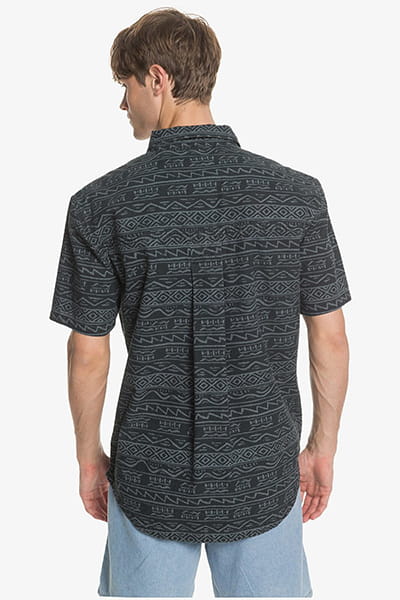 Мужская Рубашка С Коротким Рукавом Heritage QUIKSILVER EQYWT03962, размер M, цвет черный - фото 4
