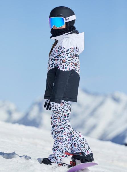 Детские сноубордические штаны Backyard Roxy ERGTP03036, размер 10/M, цвет bright white leops g - фото 2