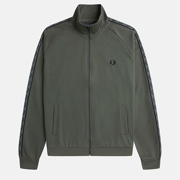 Fred perry track jacket grey best sale