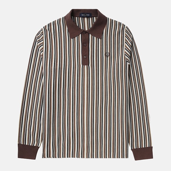 Fred Perry Fine Stripe Knitted Shirt K7603 U53