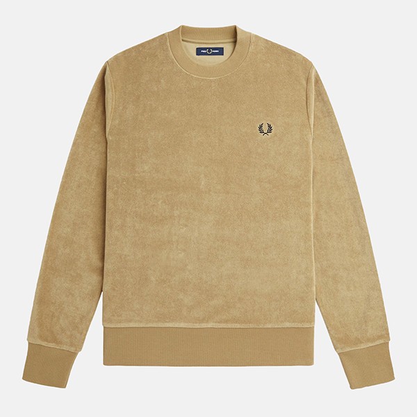 Fred Perry Towelling Crew Neck Sweatshirt M7741 363