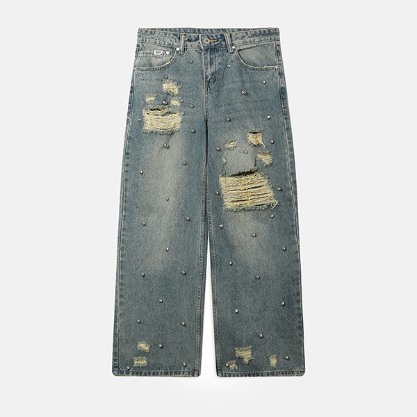  THE RAGGED PRIEST STUD DISTRESSED RELEASE JEAN DIRTY WASH